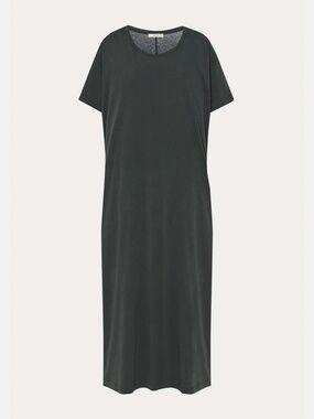 The Row Rakira Faded Black Cotton T-Shirt Maxi Dress XS
